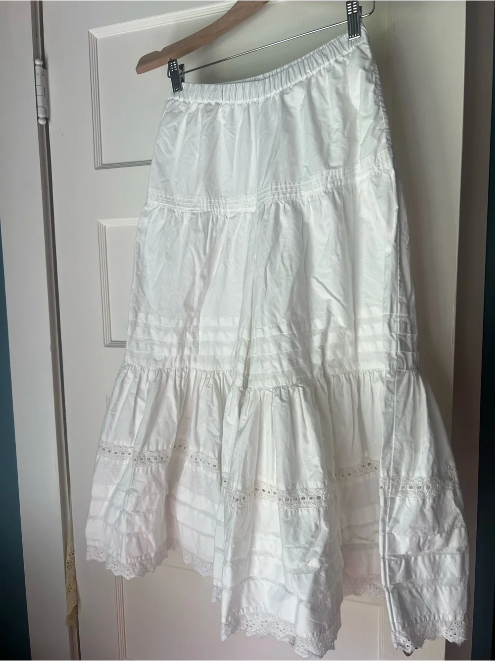 Anthropologie lace petticoat crop wide leg pants - Picture 8 of 10
